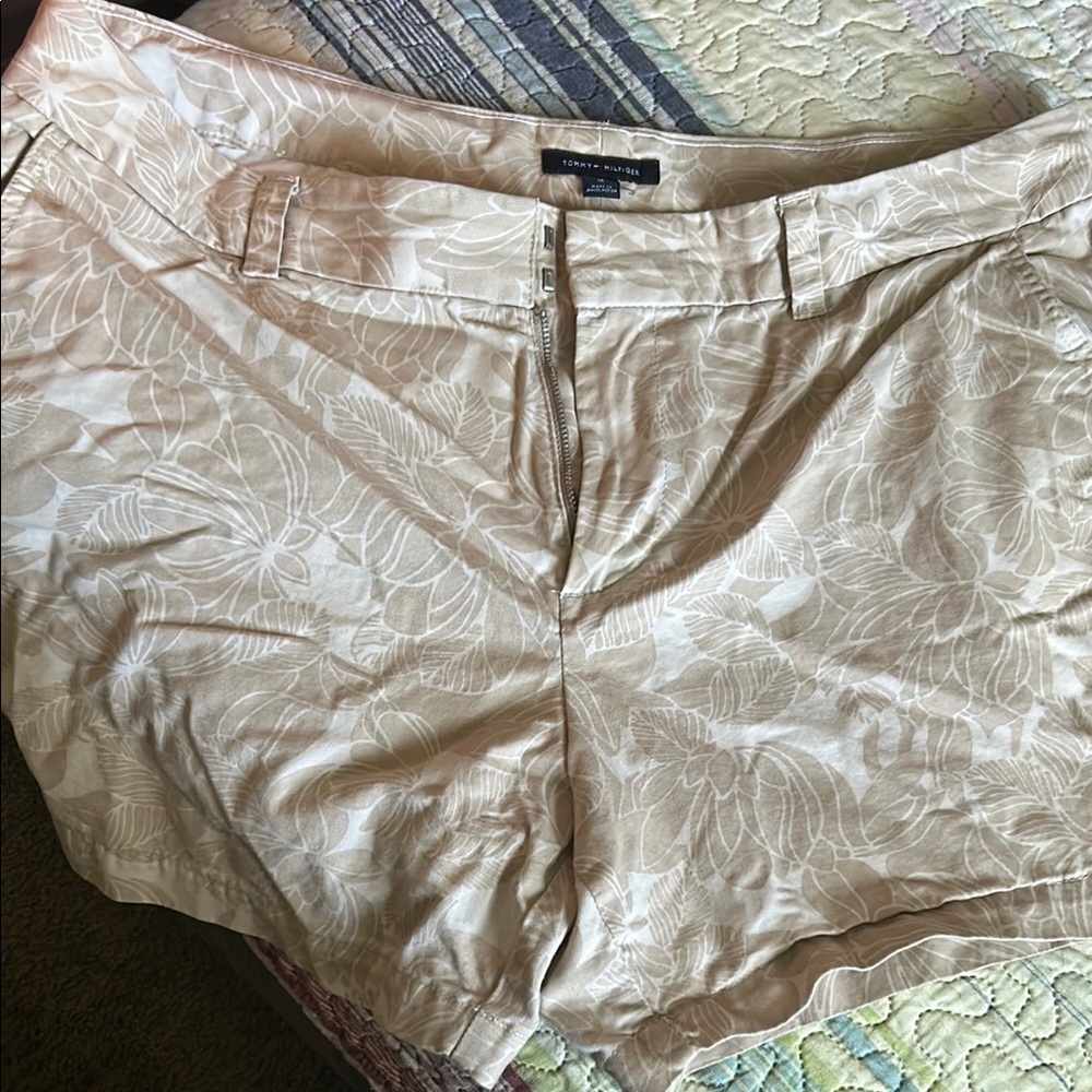Tommy Hilfiger Tan Bermuda Shorts Cotton Blend
